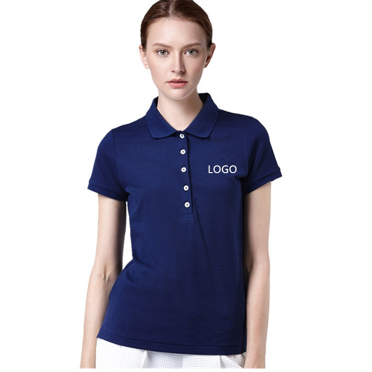 Custom Embroidery Logo women short sleeve polo shirt