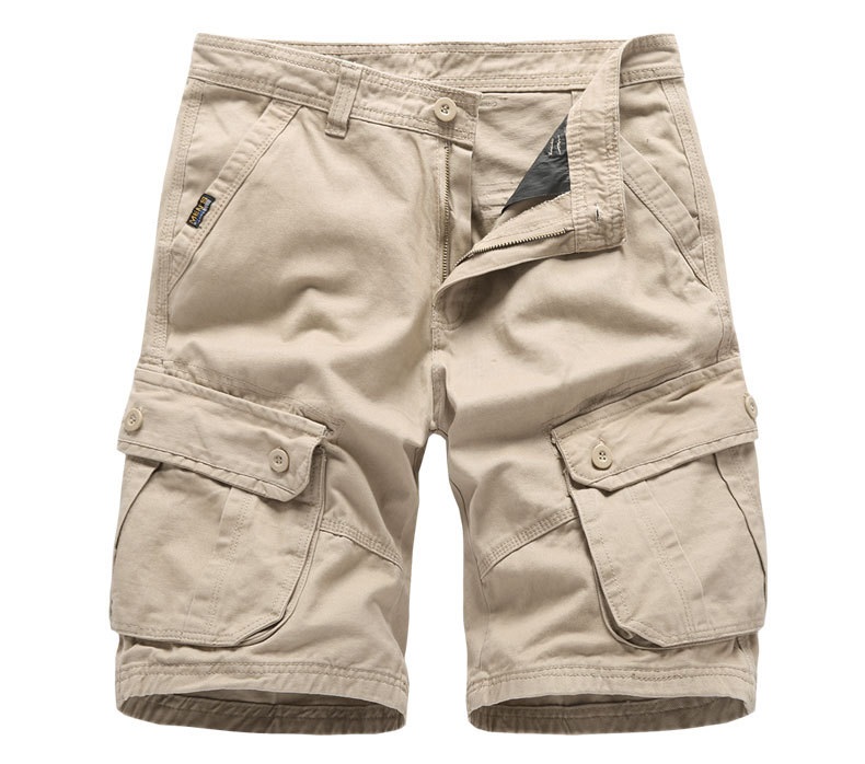 Custom logo mens cargo woven shorts 