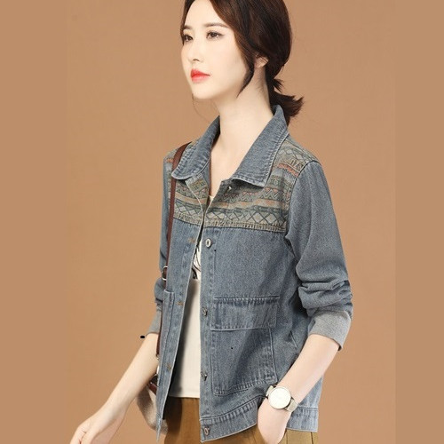 Custom Women Spring Fall Denim jacket