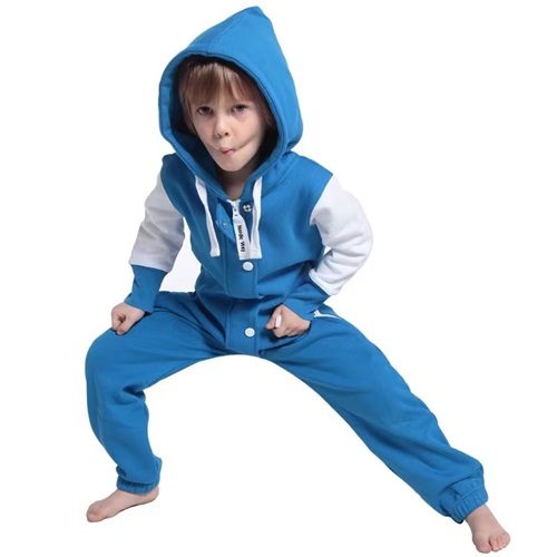 Custom Logo Boys Kid Soft Warm Onesie Sleep Wear